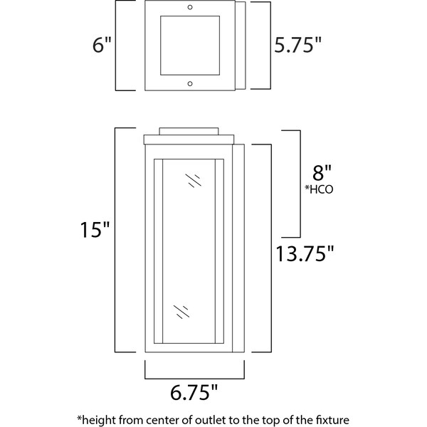 Salon LED 1-Light 6 Wide Black Outdoor Wall Sconce